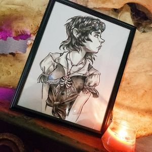 Steam punk Portrait original framed artwork